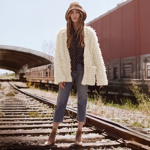 The Great. The Short Monster Cardigan in Cream - sz 0 (XS) - Picture 5 of 11